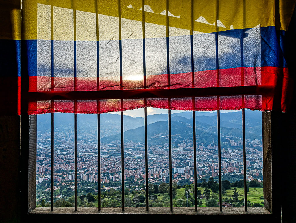 View from El Zarzal restaurant overlooking Medellin – Colombia itinerary in 16 days